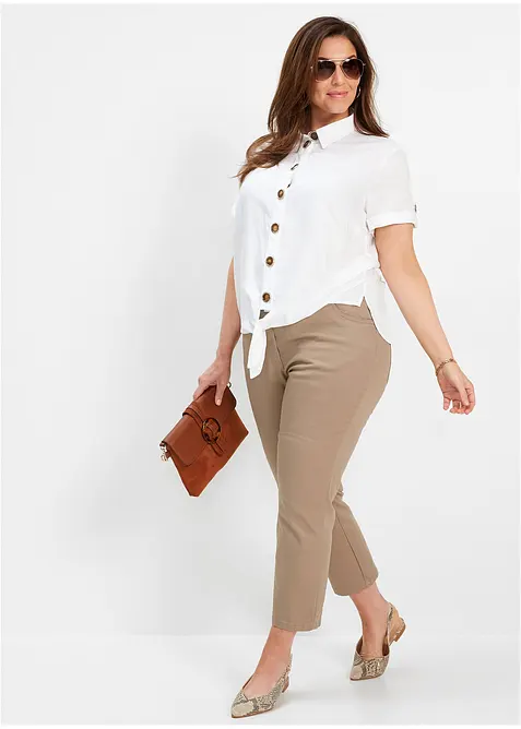 Pantalon 7/8 &agrave; taille &eacute;lastiqu&eacute;e, bonprix