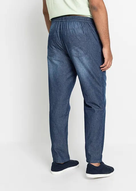 Lot de 2 jeans classiques d&rsquo;&eacute;t&eacute; &agrave; taille &eacute;lastiqu&eacute;e, bonprix
