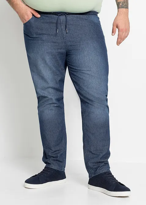 Lot de 2 jeans classiques d&rsquo;&eacute;t&eacute; &agrave; taille &eacute;lastiqu&eacute;e, bonprix