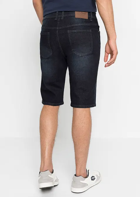 Bermuda en jean extensible avec entrejambe renforc&eacute;, regular, bonprix