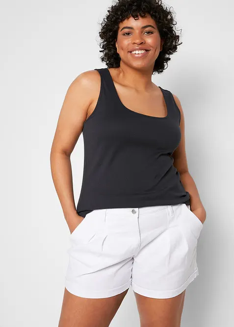 Top côtelé 100% coton, bonprix