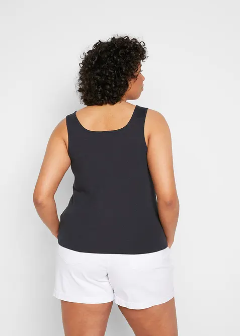 Top côtelé 100% coton, bonprix