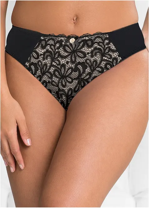 Slip orn&eacute; de dentelle, bonprix