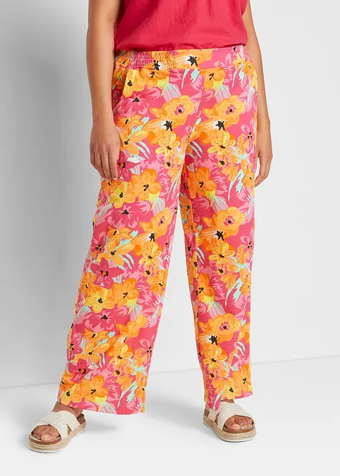 Pantalon palazzo en jersey viscose doux, bonprix