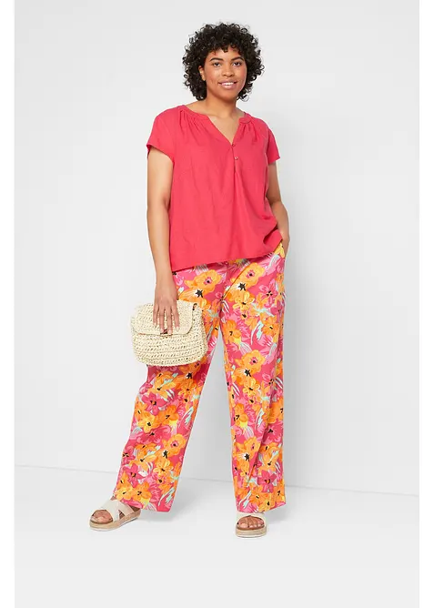 Pantalon palazzo en jersey viscose doux, bonprix