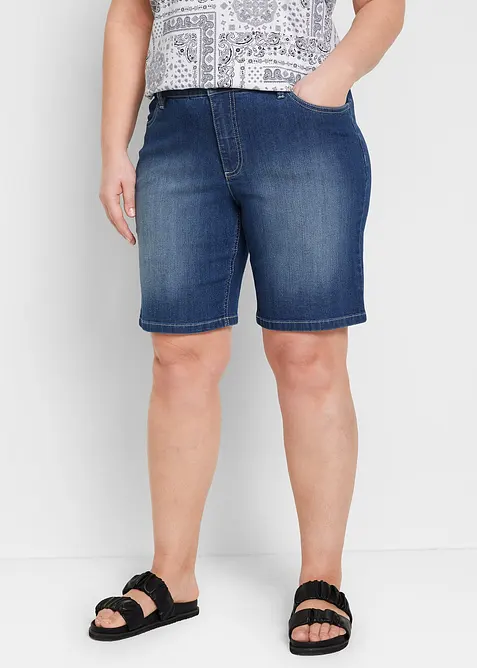 Bermuda en jean, taille mi-haute, bonprix
