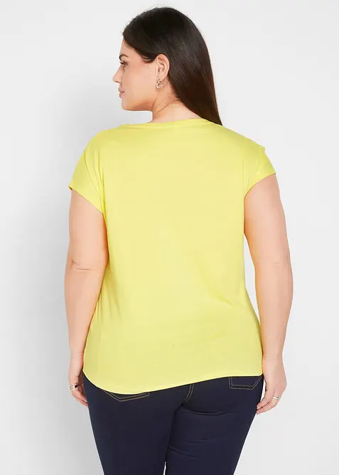 T-shirt avec inscription à sequins, bonprix