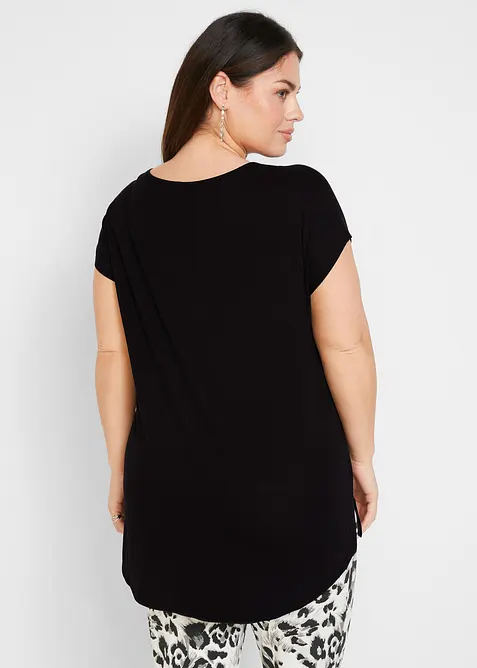 T-shirt long en viscose extensible, bonprix