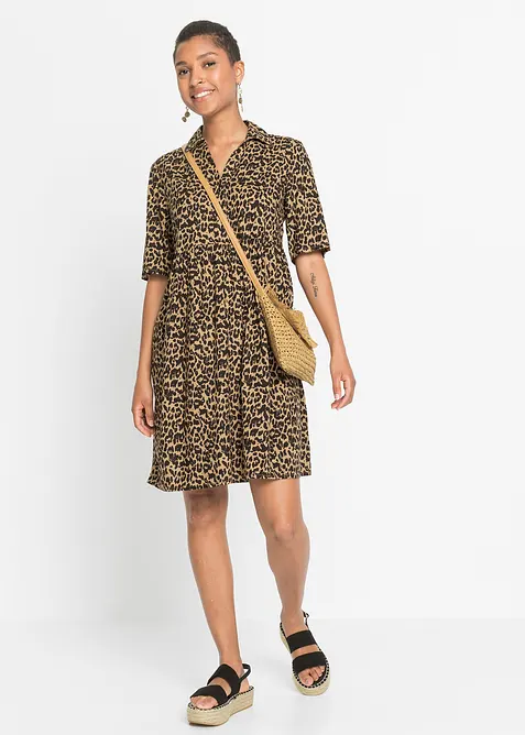 Robe en viscose avec un col chemise, bonprix