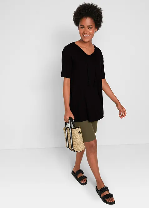 T-shirt tunique en viscose extensible, bonprix