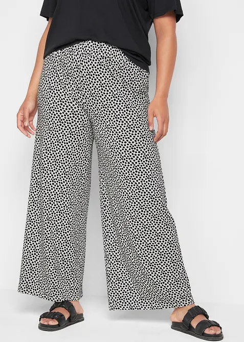 Pantalon palazzo en viscose extensible, bonprix