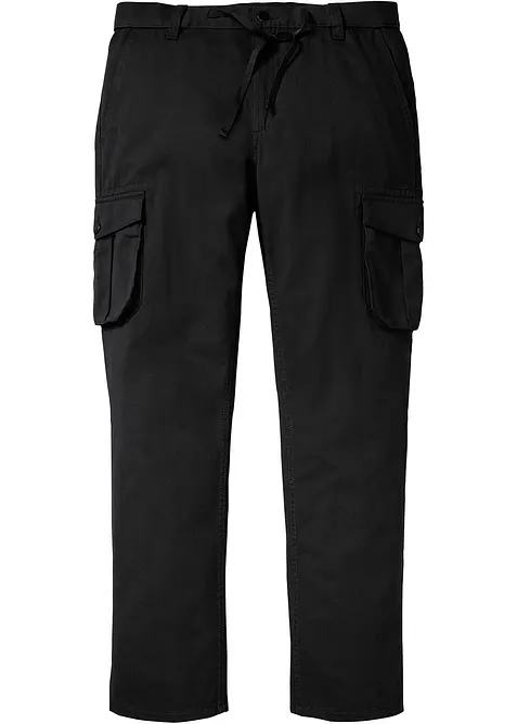 Pantalon droit cargo 100% coton, Regular, bonprix