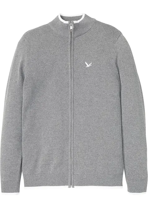 Gilet à col montant en fine maille avec coton recyclé majoritaire, bonprix