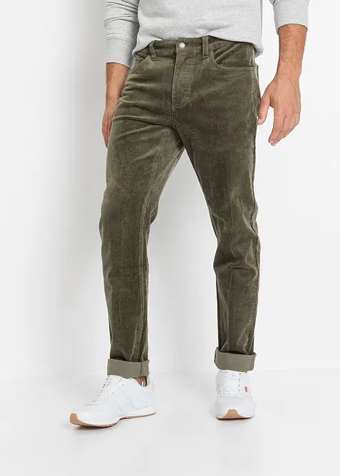 Pantalon en velours côtelé extensible et confortable, Slim, bonprix