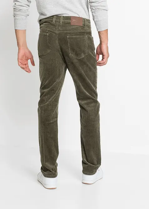 Pantalon en velours côtelé extensible et confortable, Slim, bonprix