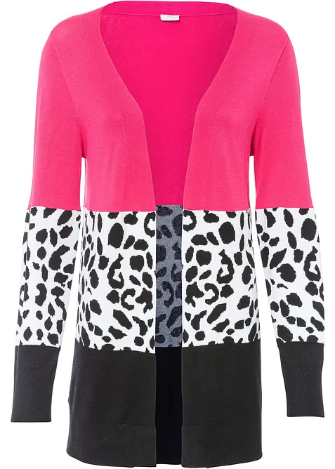 Long gilet en maille côtelée, bonprix