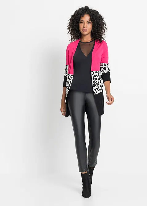 Long gilet en maille côtelée, bonprix