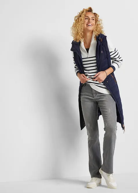 Doudoune longue sans manches, bonprix