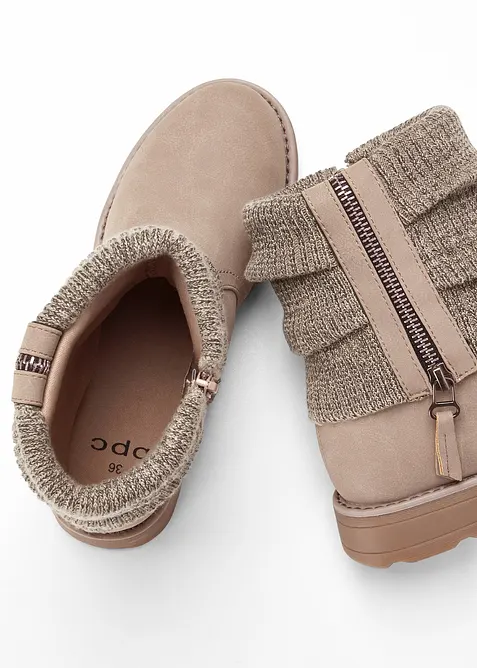 Bottines à empiècement en maille, bonprix