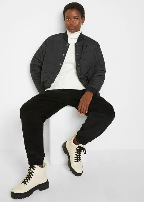 Pantalon en velours côtelé, coton extensible, bonprix