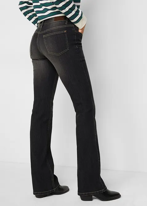 Jean bootcut taille mi-haute, extensible et confortable, bonprix