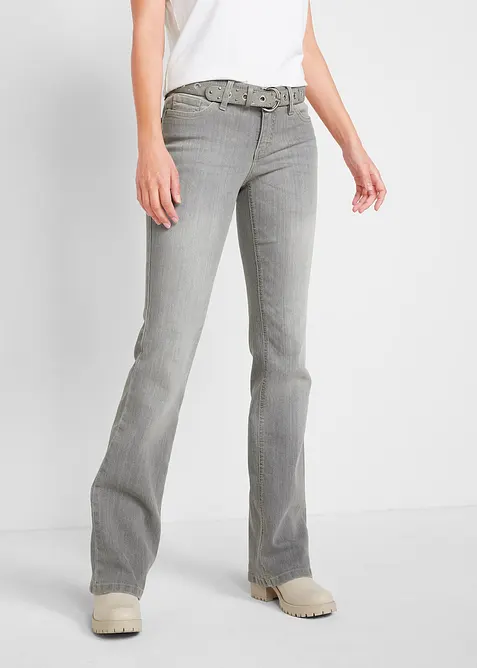 Jean bootcut taille mi-haute, extensible et confortable, bonprix