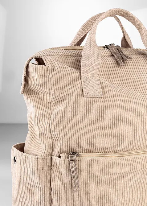 Sac &agrave; dos en velours c&ocirc;tel&eacute;, bonprix