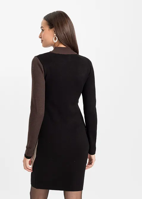 Robe en maille jacquard à rayures modernes, bonprix
