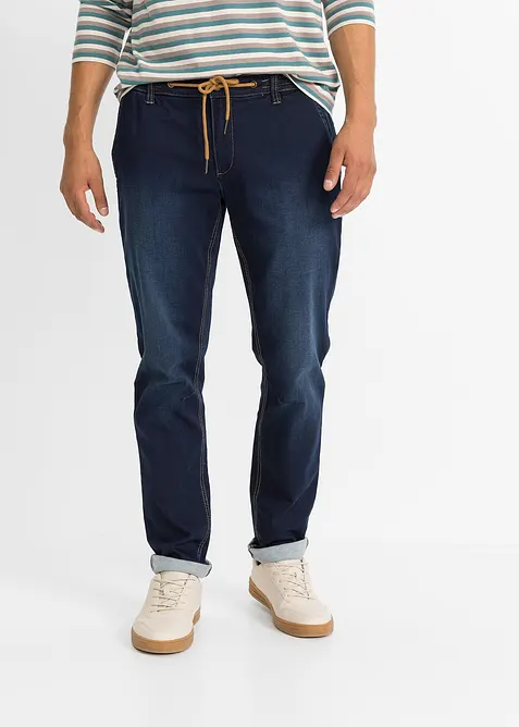 Jean jogger à taille élastiquée Regular, fuselé, bonprix