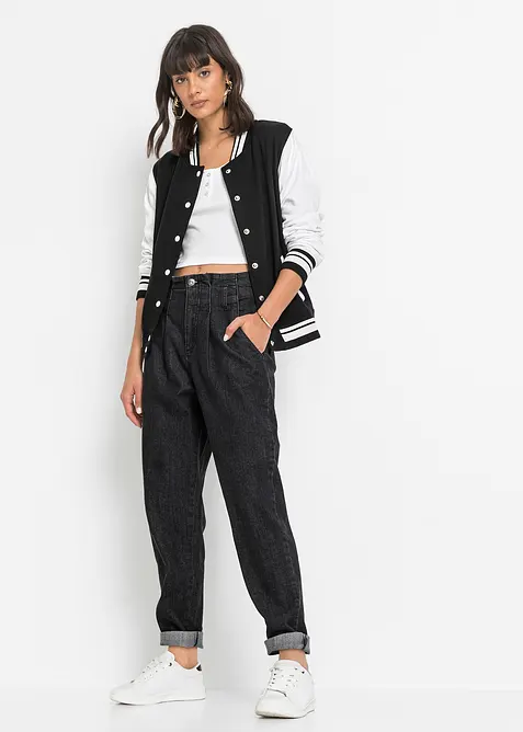 Jean mom extensible, taille haute, bonprix