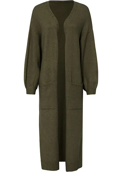 Gilet en maille oversize longueur midi, bonprix