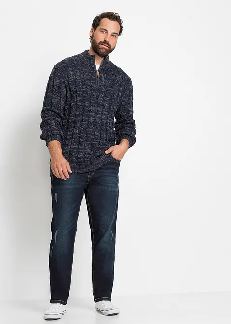 Pull camionneur chiné à torsades, bonprix