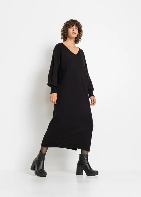 Robe midi oversize en maille, bonprix