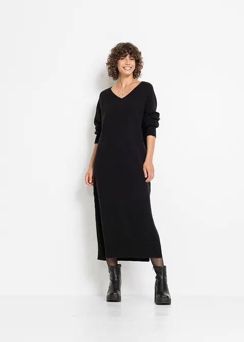 Robe midi oversize en maille, bonprix