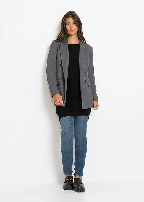 Pull long en viscose mélangée, bonprix