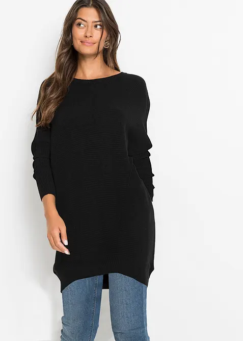 Pull long en viscose mélangée, bonprix