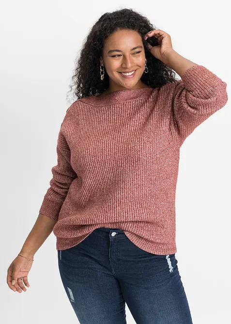 Pull oversize &agrave; boutons, bonprix