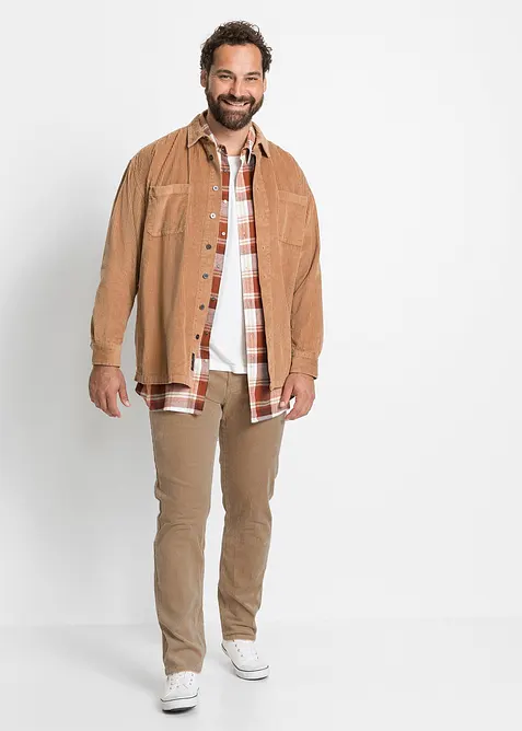 Pantalon en velours côtelé extensible et confortable, Slim, bonprix