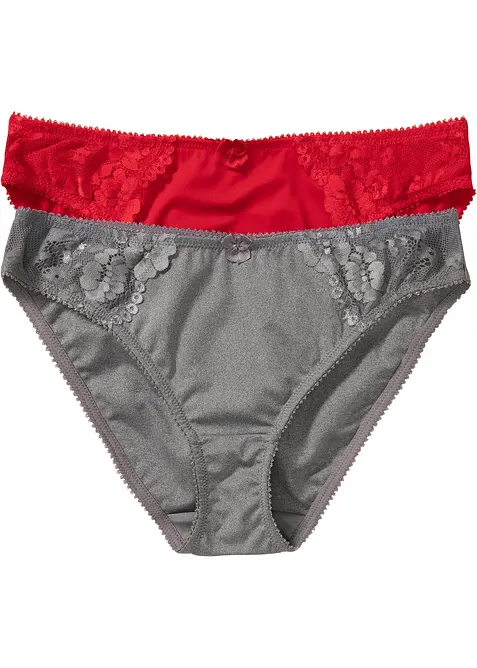 Lot de 2 slips avec dentelle, bonprix