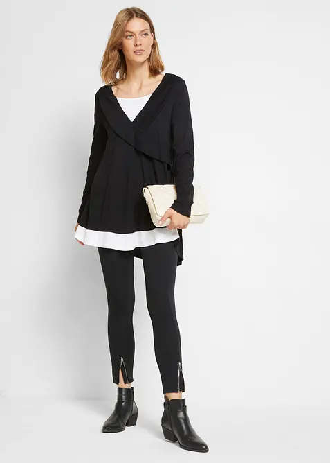 T-shirt tunique en coton et viscose, bonprix