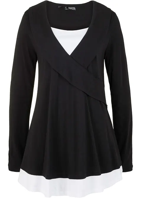 T-shirt tunique en coton et viscose, bonprix