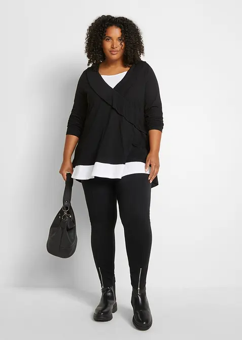 T-shirt tunique en coton et viscose, bonprix