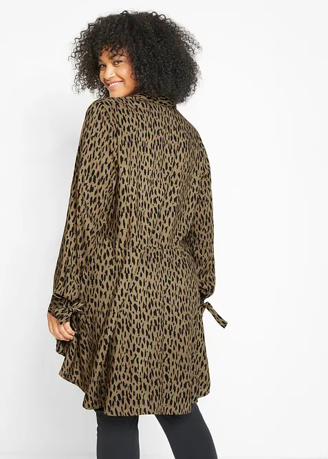 Chemisier 100% viscose, plus long derrière, bonprix