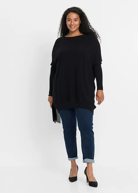 Pull long en viscose mélangée, bonprix