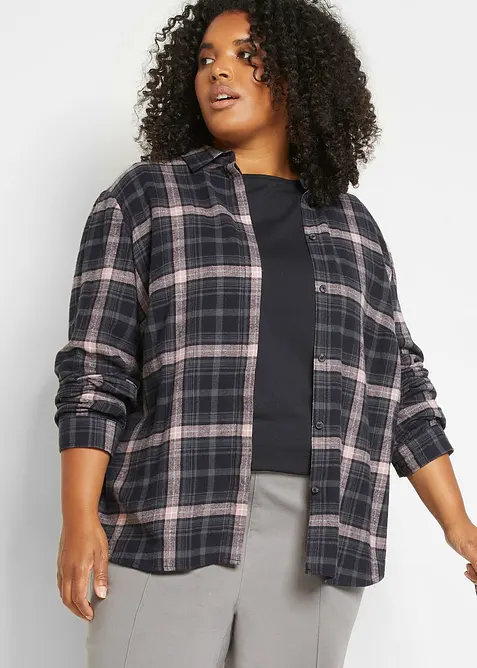 Chemisier en flanelle 100% coton, bonprix