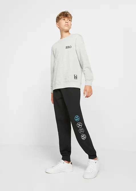 Pantalon de jogging en coton mélangé doux, bonprix