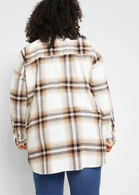 Chemisier en flanelle 100% coton, bonprix