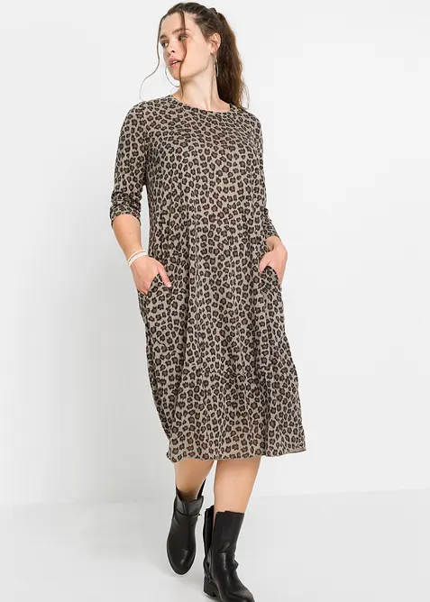 Robe midi en jersey, bonprix