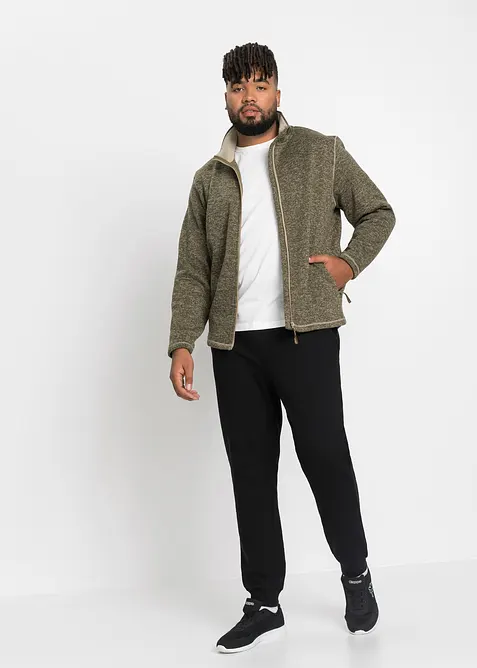Pantalon de jogging &agrave; bords-c&ocirc;tes en bas de jambe, bonprix