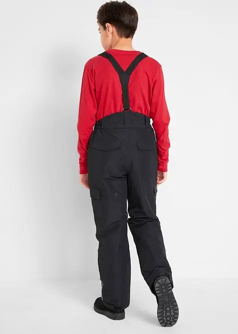 Pantalon cargo de ski imperméable à bretelles et doublure chaude, bonprix